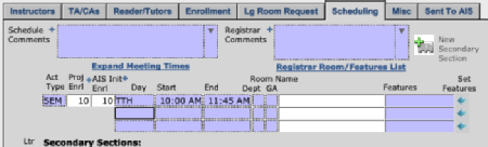 requesting a general assignment room